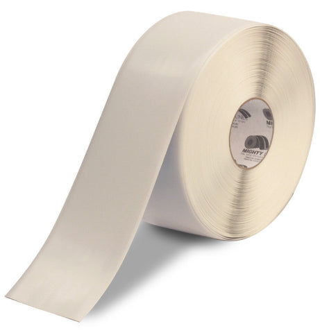4 Inch White 5S Floor Tape - Mighty Line - 100 Foot Roll