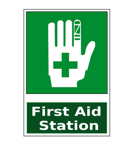 First Aid Station Sign (Green#2) - 1 Sign
