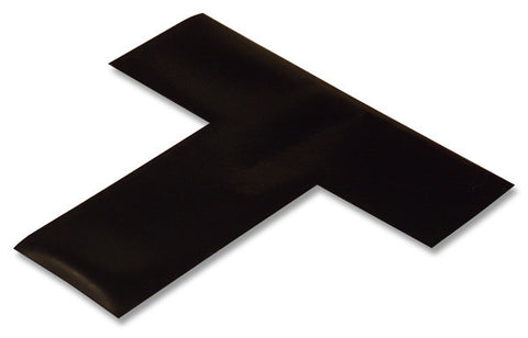 2" Wide Solid BLACK 5s Floor Marking T - Pack of 25