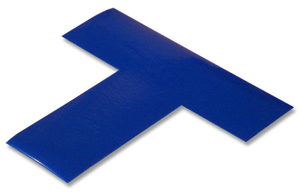 2" Wide Solid BLUE 5s Floor Marking T - Pack of 25