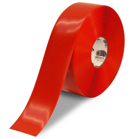 3 Inch Red 5S Floor Tape - Mighty Line 100'  Roll