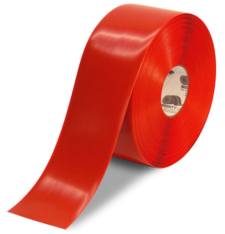 4 Inch Red 5S Floor Tape - MightyLine - 100 Foot Roll