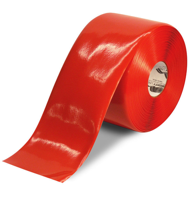 6 Inch Red 5S Floor Tape - Mighty Line - 100 Foot Roll