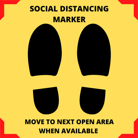 Social Distancing Safety Floor Signage