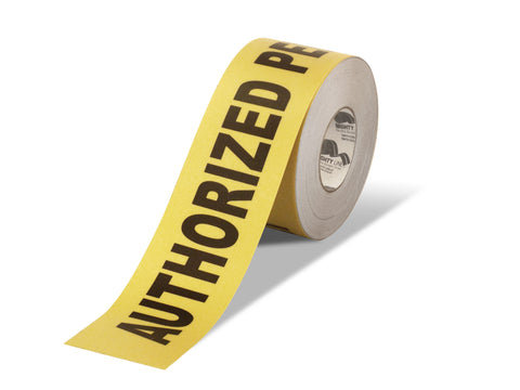 4" Wide Authorized Personnel Only Floor Tape - 100'  Roll