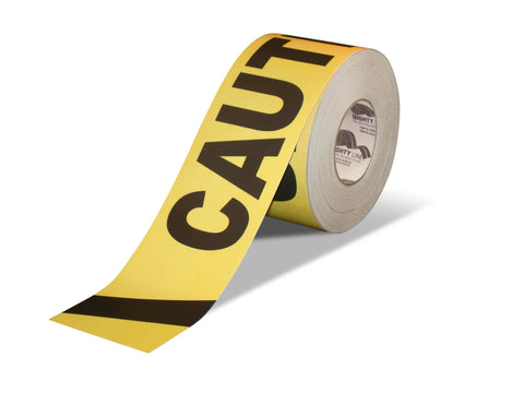 6" Wide Caution Floor Tape - 100'  Roll