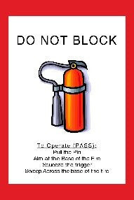 Do Not Block Fire Extinguisher