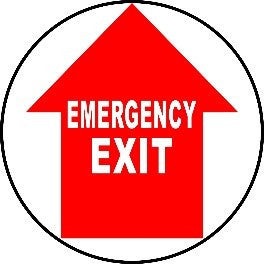 Emergency Exit - Red and White