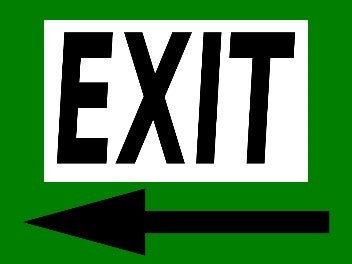 Exit Left 24"x18" - Green