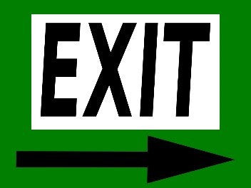 Exit Right 24"x18" - Green