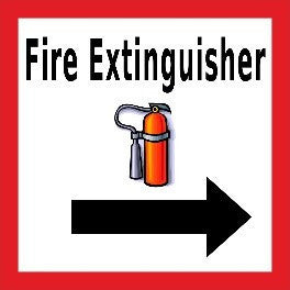 Fire Extinguisher Arrow 24"