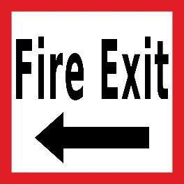 Fire Exit Left 24"x24"