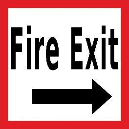 Fire Exit Right 24"x24"