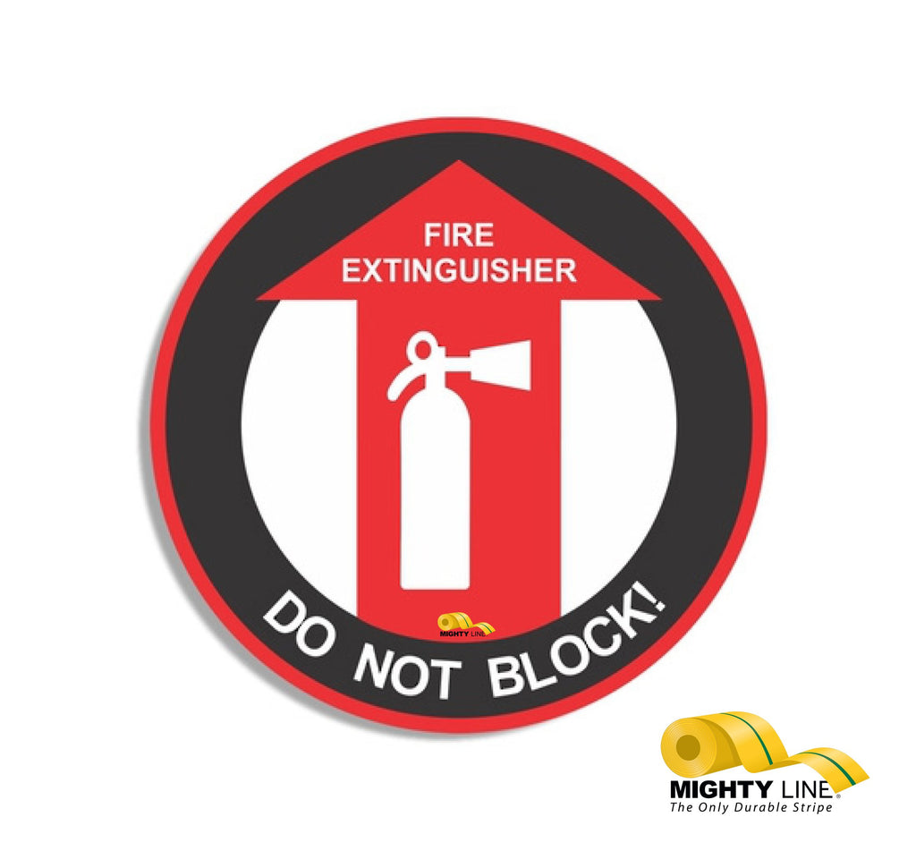 Fire Extinguisher Do Not Block 24"