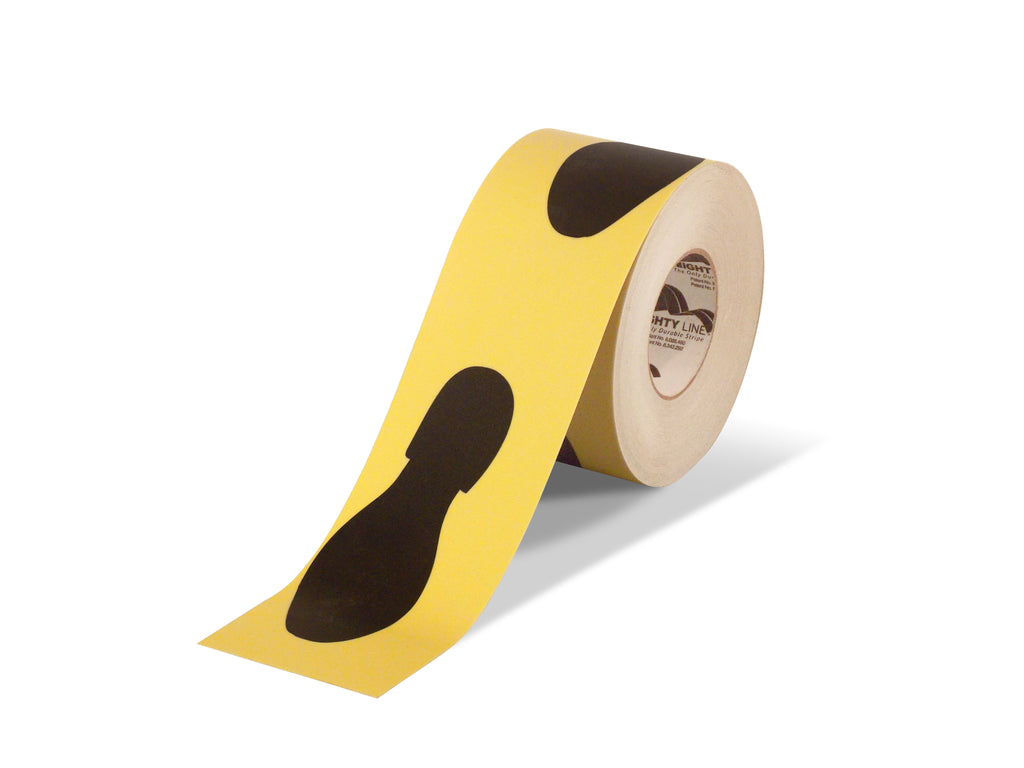 4" Wide Foot Print Floor Tape - 100'  Roll