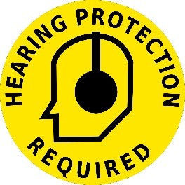 Hearing Protection Required - Yellow/Black