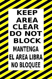 Keep Clear Do Not Block Spanish