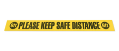 Please Keep Safe Distance 6 FT Floor Tape Segments - 4" x 36" - Pack of 10