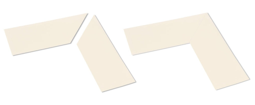 4" Wide Solid WHITE  10" Long Angle - Pack of 25