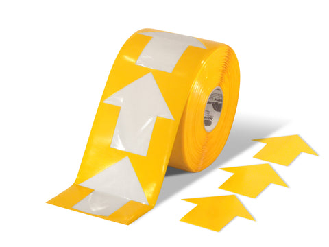 5.5" Wide Solid Yellow Arrow Roll 200 Arrows