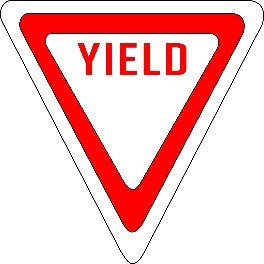 Yield - Red and White