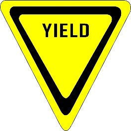 Yield - Yellow and Black