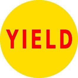 Yield - Yellow and Red