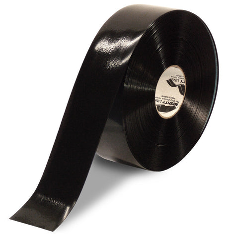 3  Inch Black 5S Floor Tape - Mighty line - 100 Foot Roll