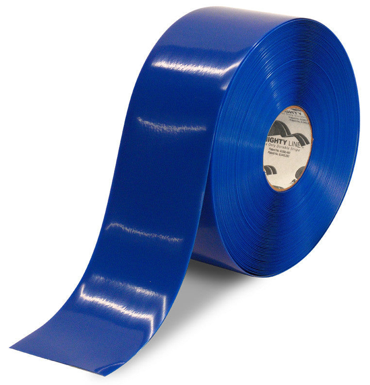 4 Inch Blue 5S Floor Tape -Mighty Line - 100 Foot Roll
