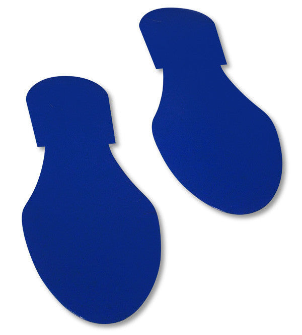 Solid Colored BLUE Footprint - Pack of 50