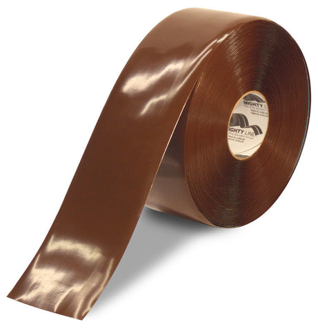 4 Inch Brown 5S Floor Tape - Mighty Line - 100 Foot Roll