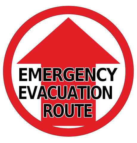 Emergency Evacuation Route Sign - 1 Sign