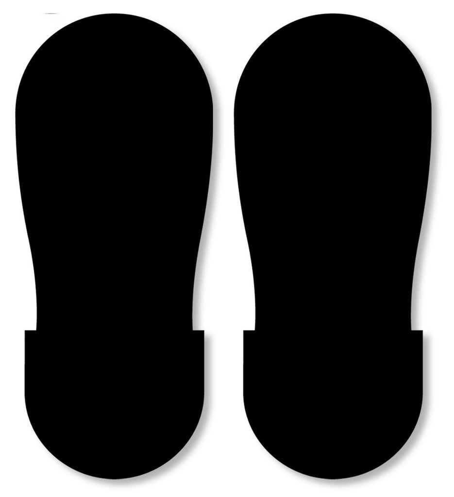 BLACK BIG Footprint - Pack of 50