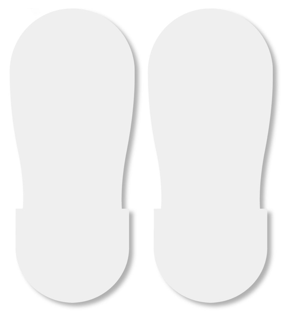 WHITE BIG Footprint - Pack of 50