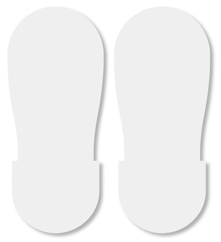 WHITE BIG Footprint - Pack of 50