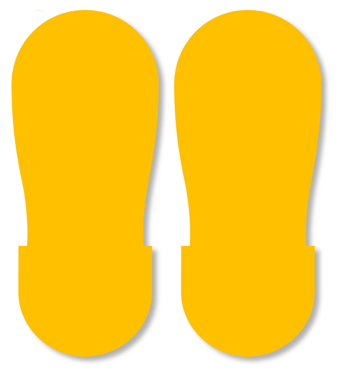 Mighty Line Yellow Shoeprint Safety Floor Marker, Self-Adhesive