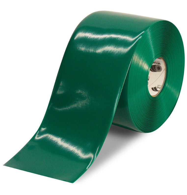 6 Inch Green 5S Floor Tape - Mighty Line - 100 Foot Roll