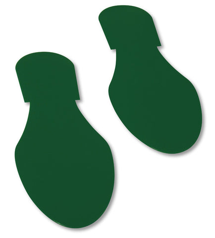 Solid Colored GREEN Footprint - Pack of 50