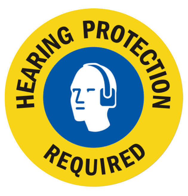 Hearing Protection Required (multi-color) - 1 Sign