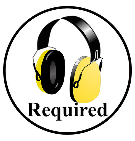 Hearing Protection Required Sign (Visual) - 1 Sign