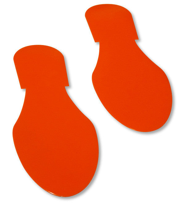 Solid Colored ORANGE  Footprint - Pack of 50