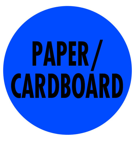 PAPER/CARDBOARD Sign - 1 Sign