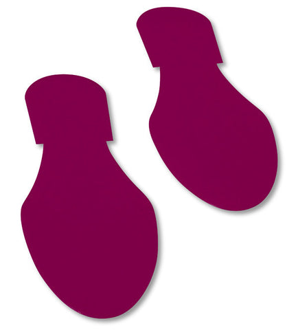 Solid Colored PURPLE Footprint - Pack of 50