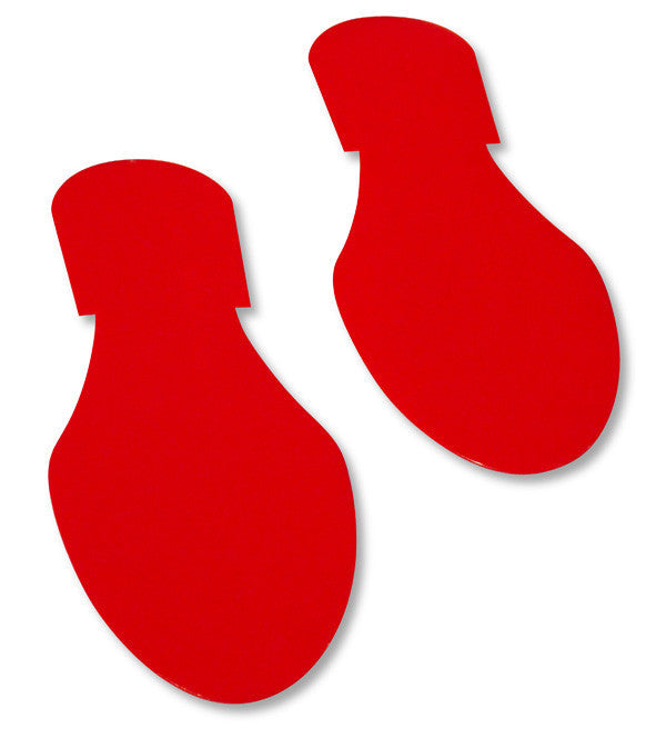 Solid Colored RED Footprint - Pack of 50 | Shop Mighty Line Safety ...