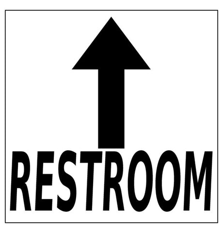 Restroom Ahead Arrow Sign - 1 Sign
