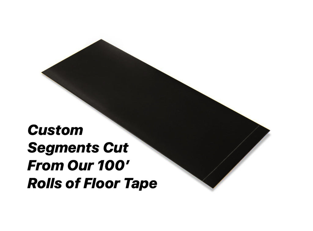 Custom Cut Segments - 2" BLACK Solid Color Tape - 100'  Roll