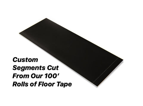 Custom Cut Segments - 6" BLACK Solid Color Tape - 100'  Roll