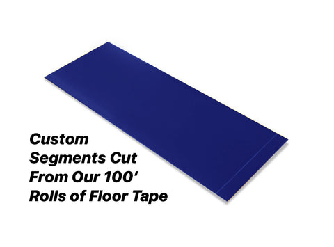 Custom Cut Segments - 3" BLUE Solid Color Tape - 100'  Roll