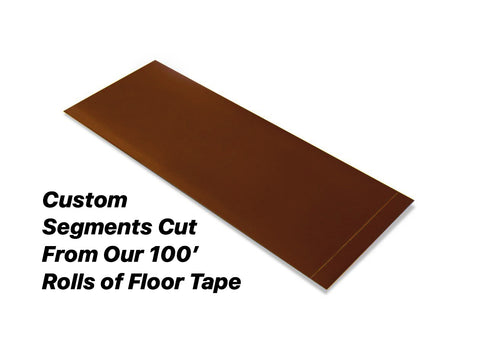 Custom Cut Segments - 4" BROWN Solid Color Tape - 100'  Roll