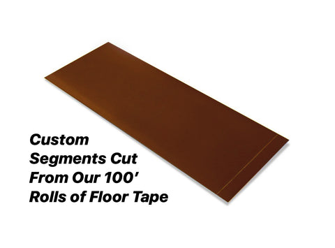 Custom Cut Segments - 3" BROWN Solid Color Tape - 100'  Roll